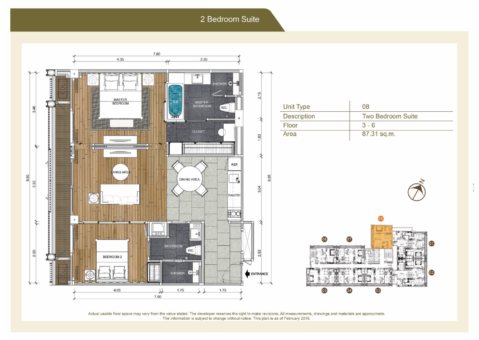 2 Bedrooms Suite A